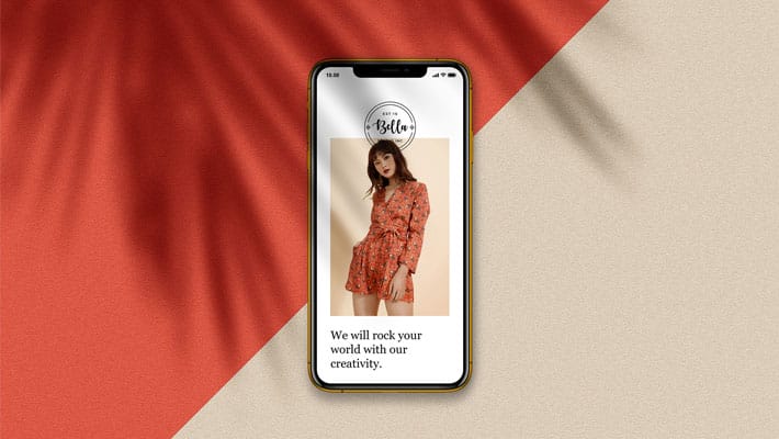 iPhone XS with Shadow Overlay Mockup Scene