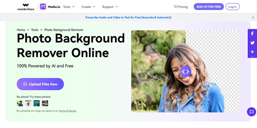 Image Background Remover Tools 38 Media.io Background Remover
