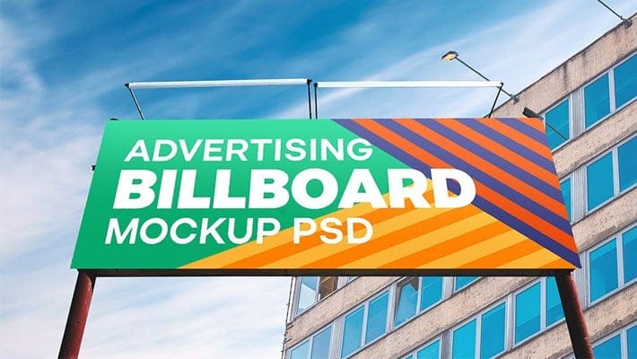 Outdoor Advertising Billboard PSD Mockup
