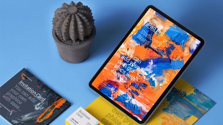 PSD iPad Stationery Branding Mockup