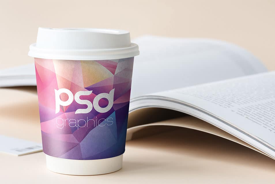Paper Coffee Cup Mockup Free PSD