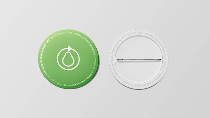 Pin Button Badge Mockup