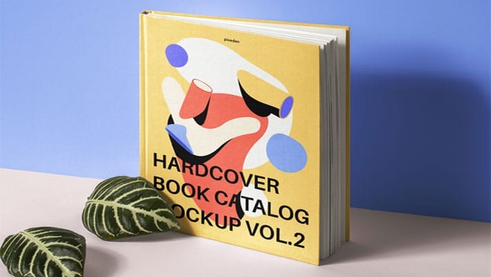 PSD Hardcover Book Catalog Mockup