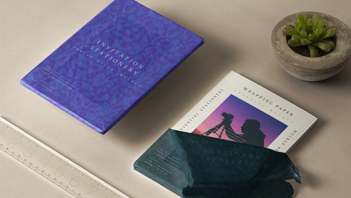 PSD Invitation Stationery Mockup