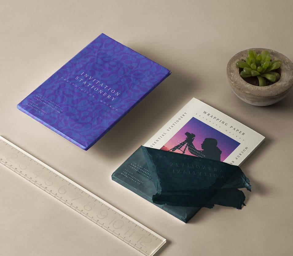 PSD Invitation Stationery Mockup