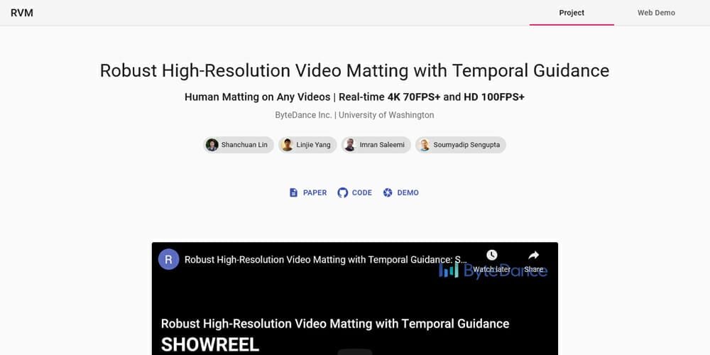Robust Video Matting