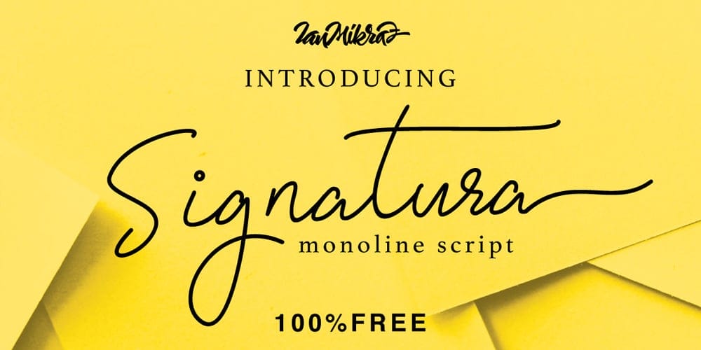 Signatura Monoline Typeface
