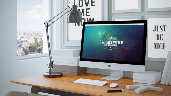 Unique Home Workspace Mockup