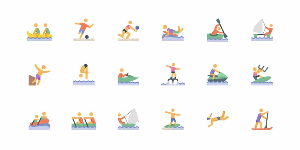 Latest Collection of Free SVG Icons & Illustrations 234 Water Sports Icons