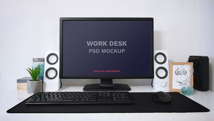 Work Desk PSD Mockup