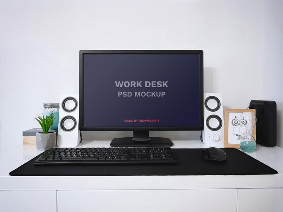 Work Desk PSD Mockup