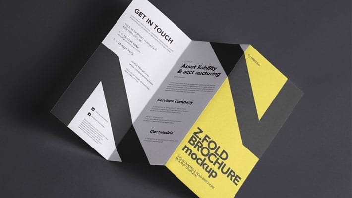 Z-Fold Psd Brochure Mockup