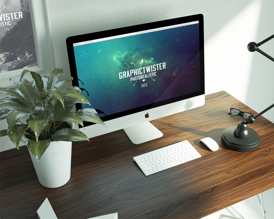 iMac Workspace Mockup