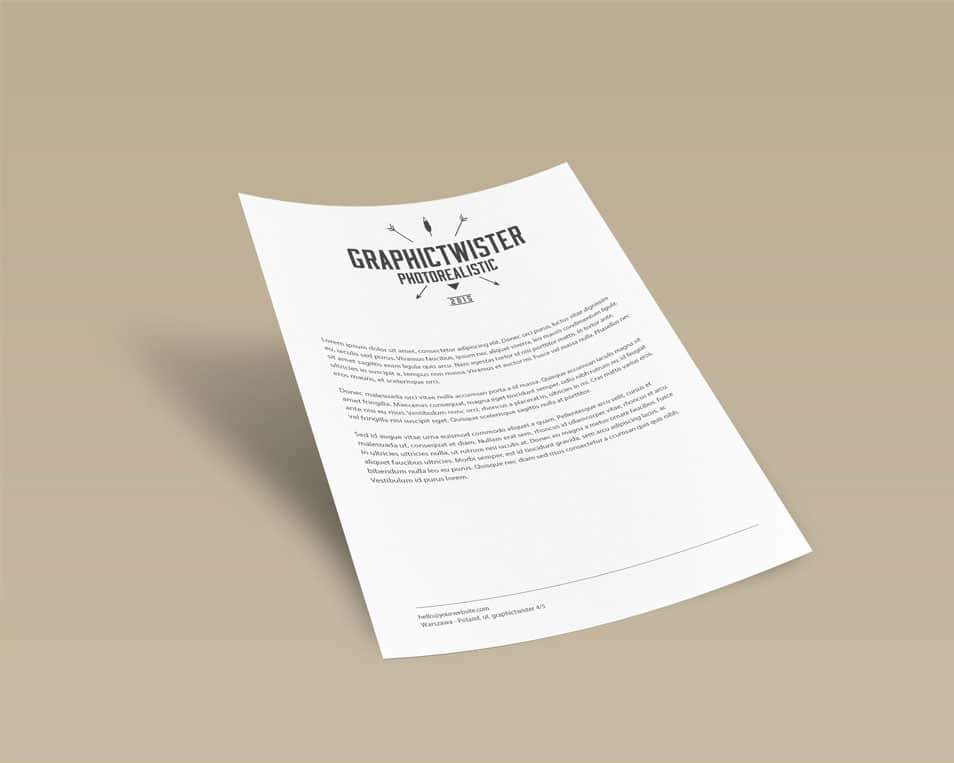 A4 Paper PSD MockUp