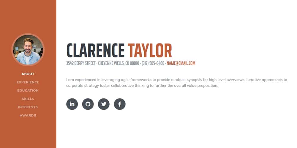 20+ Free HTML Resume Templates 2023 6 Bootstrap Resume Template