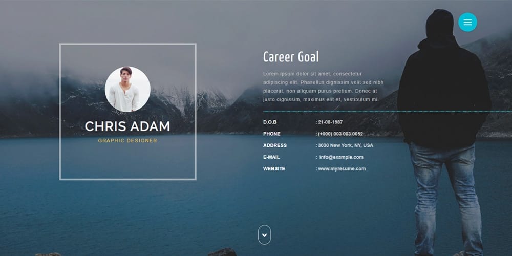 20+ Free HTML Resume Templates 2023 4 C Resume