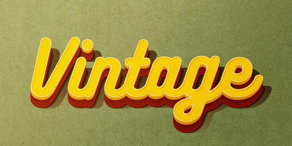 Latest Free Photoshop Text Styles & Effects 142 Classic-Vintage-Text-Effects