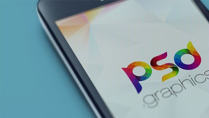 Close-Up Mobile Screen Mockup PSD