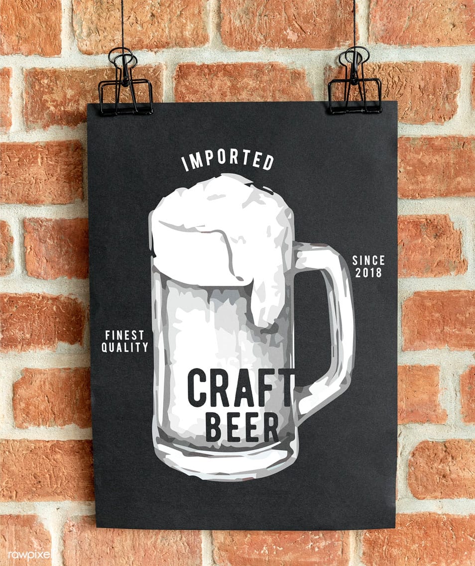Craft Beer Pub Poster Mockup