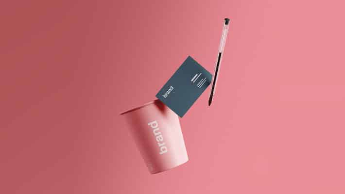Cup & Business Card Branding Mockup