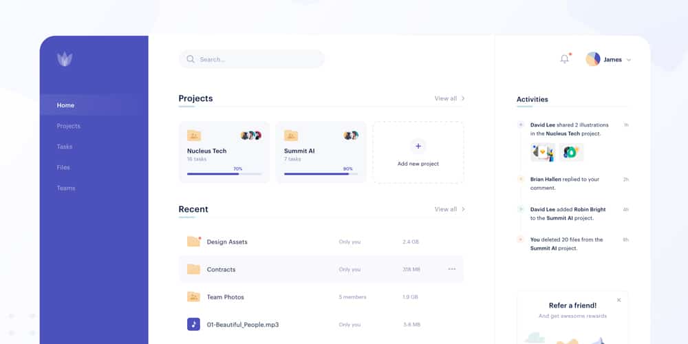 Free Dashboard UI Design PSD 138 Dashboard Design