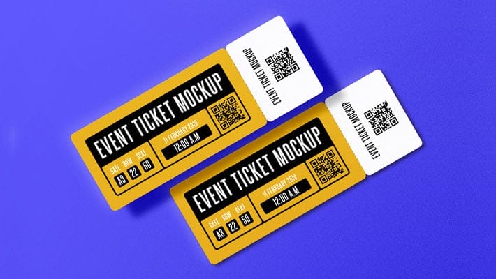 Event Ticket PSD Mockup