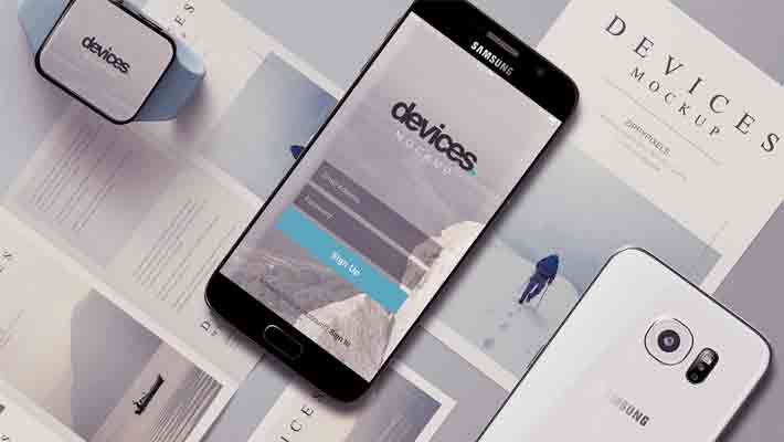 Free Android Mobile Mockup Scene