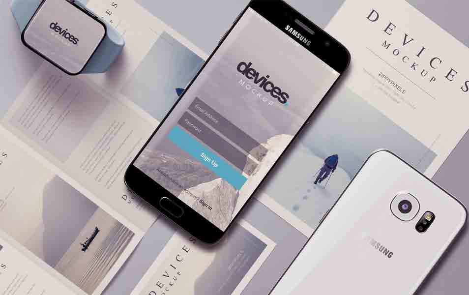 Free Android Mobile Mockup Scene