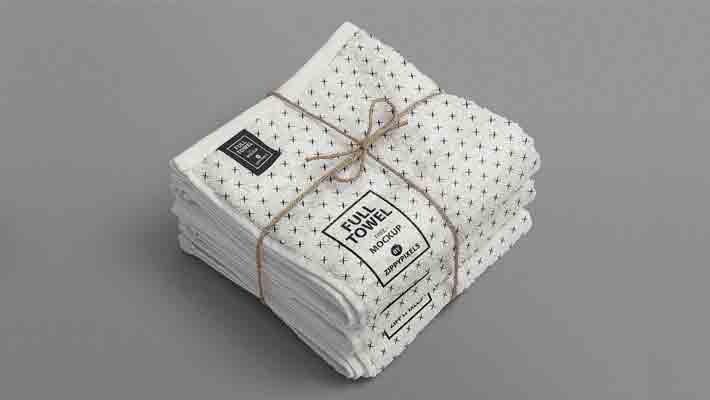 Free Attractive Beach Towel Mockup