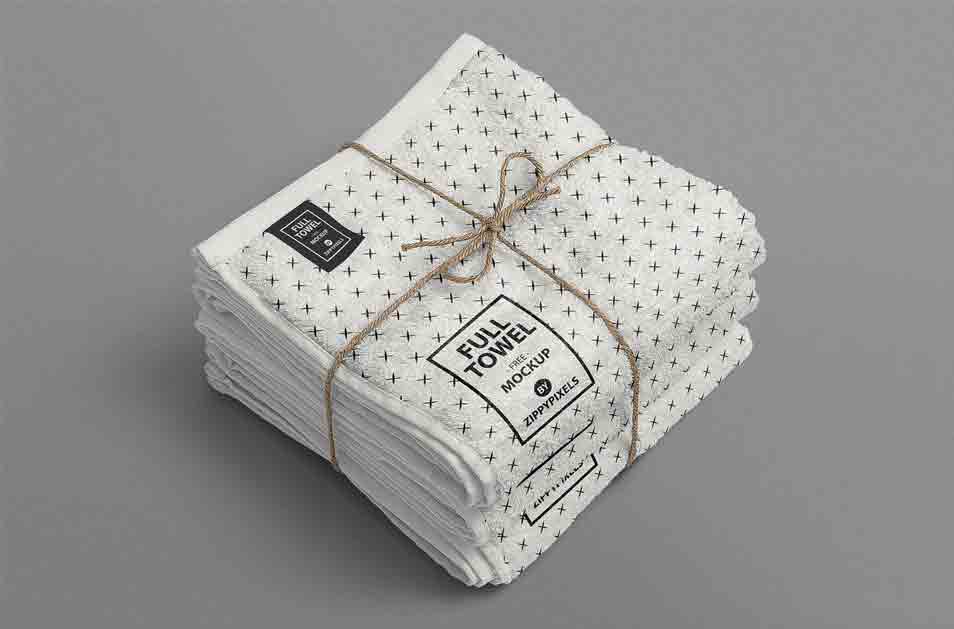 Free Attractive Beach Towel Mockup