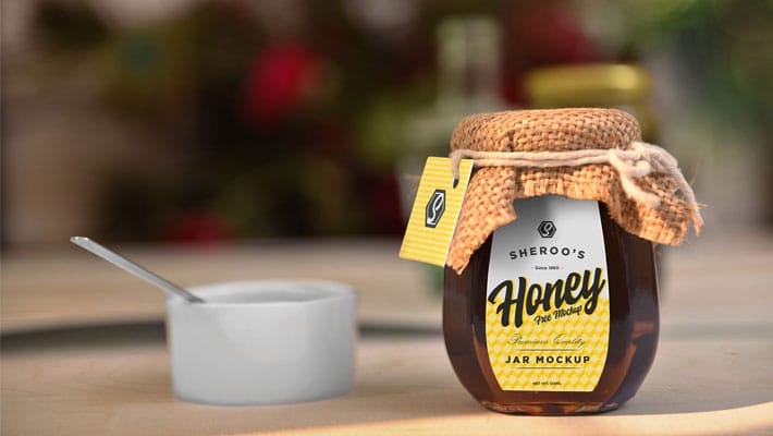 Free Awesome Honey Jar Mockup