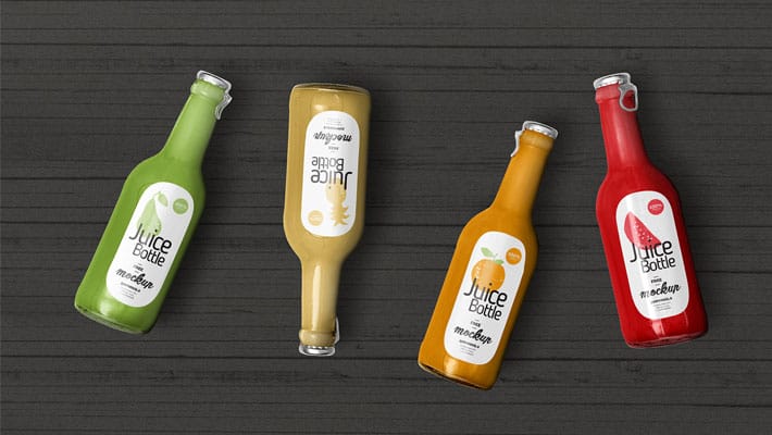Free Awesome Juice Bottle Mockup