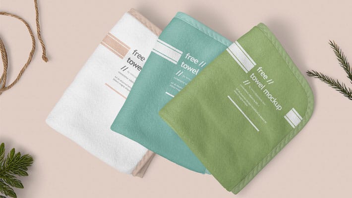 Free Beautiful Hand Towel Mockup