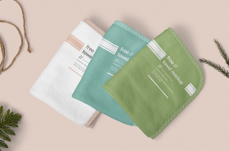 Free Beautiful Hand Towel Mockup