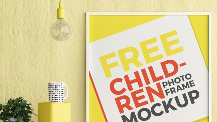 Children Room Photo Frame Mockup (FREE)   Resource Boy