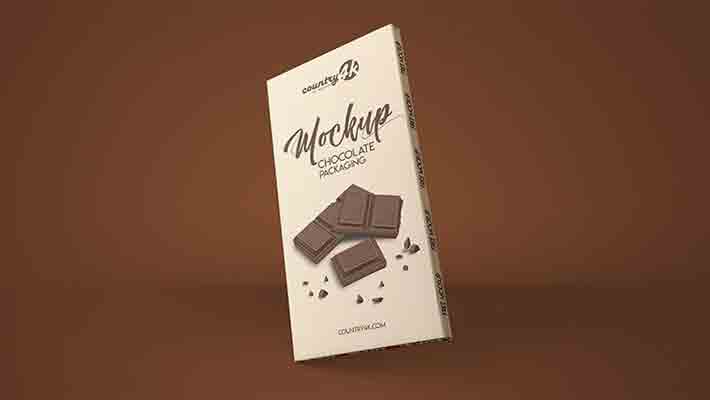 Free Chocolate Packaging PSD MockUp in 4k
