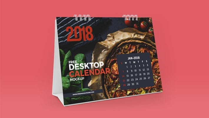 Free Desktop Calendar Mockup