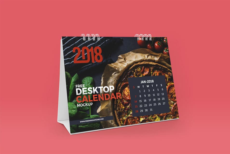 Free Desktop Calendar Mockup