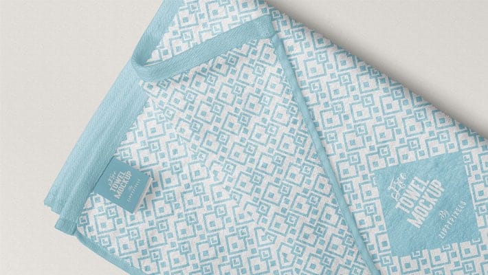 Free Elegant Full Towel Mockup