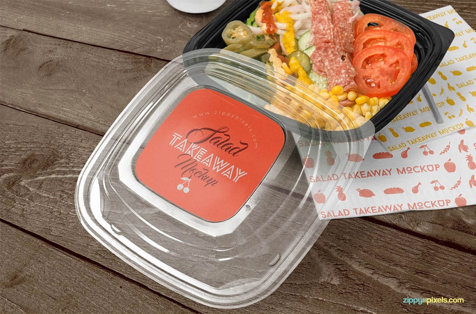 Free Food Box Branding Mockup