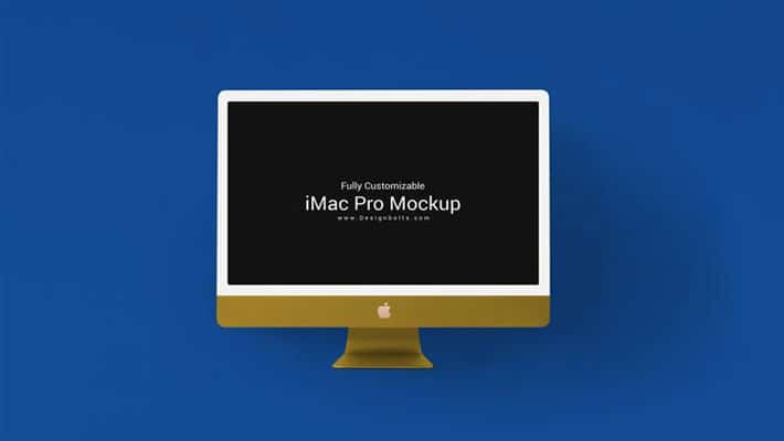 Free Fully Customizable iMac Pro Mockup PSD
