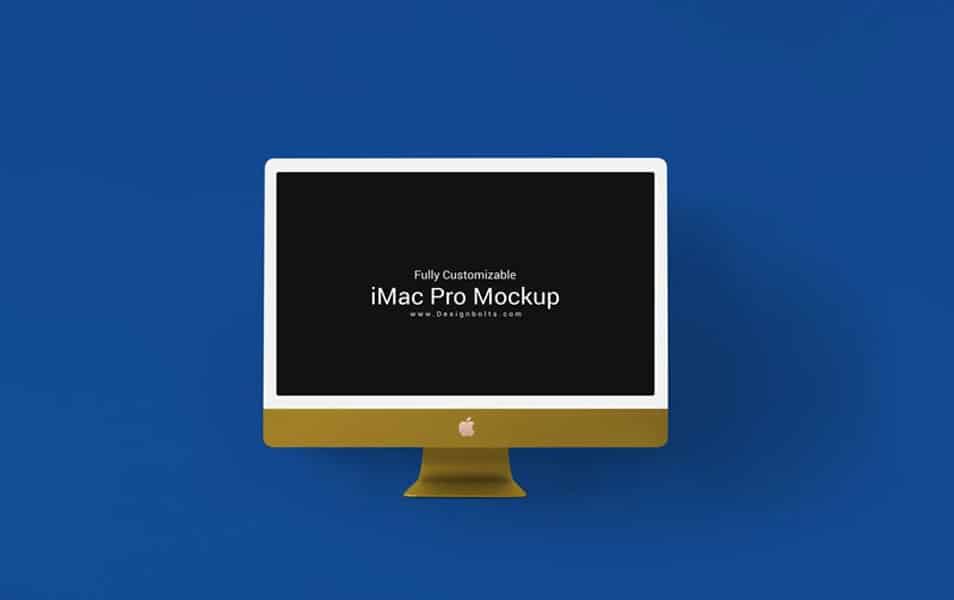 Free Fully Customizable iMac Pro Mockup PSD