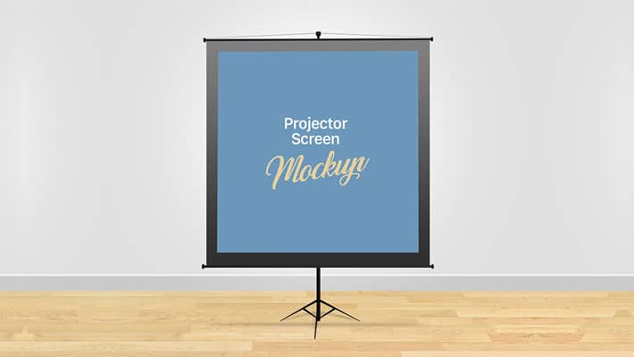 Free Meeting Projector Screen Board Mockup PSD