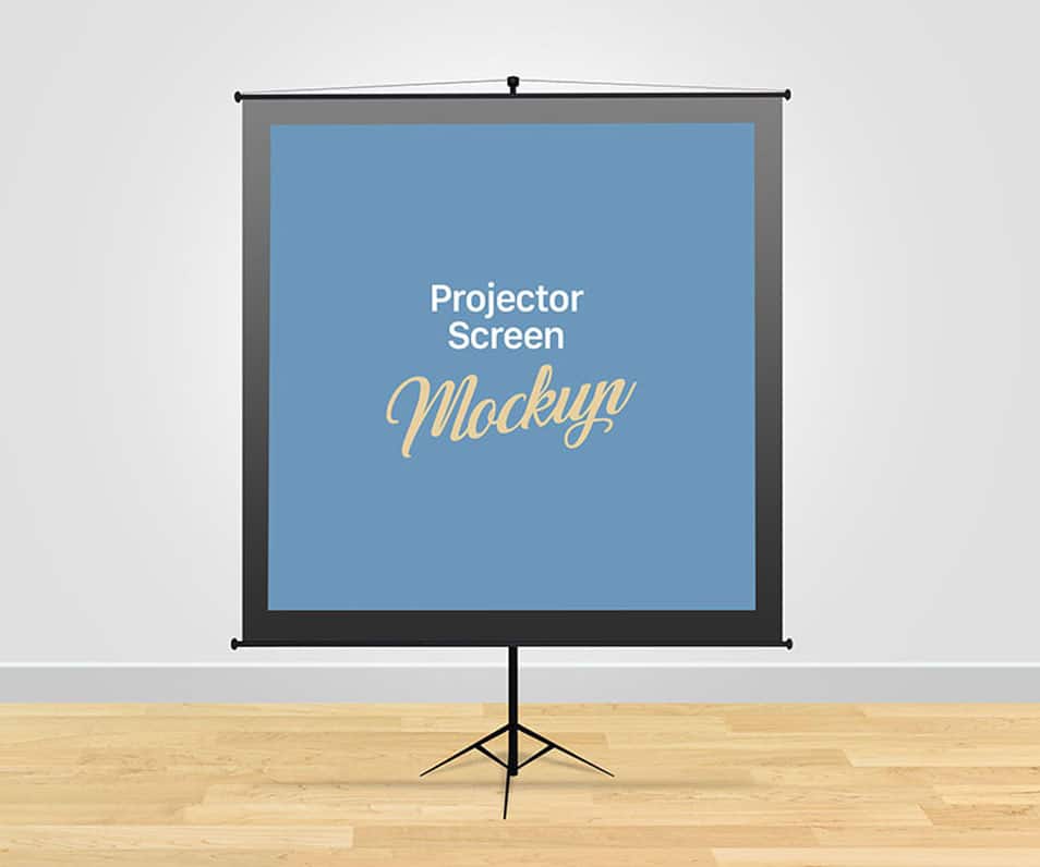 Free Meeting Projector Screen Board Mockup PSD