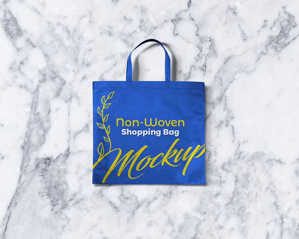 Free Non-Woven Shopping Bag Mockup PSD