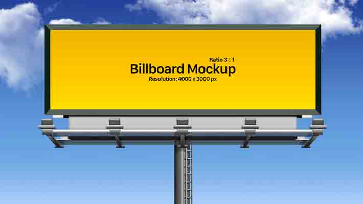 Free Outdoor Advertising Billboard Mockup PSD