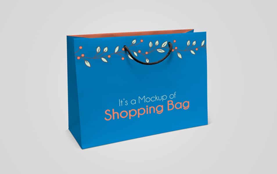 Free Paper Shopping Bag Mockup PSD