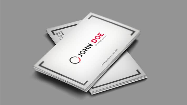 Free Photography Business Card Mockup PSD