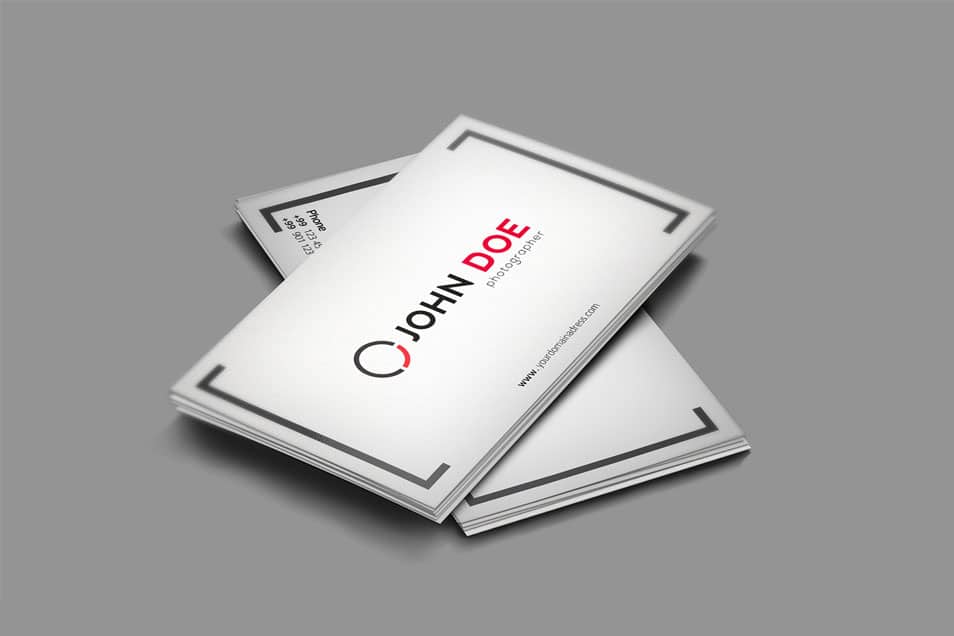 Free Photography Business Card Mockup PSD
