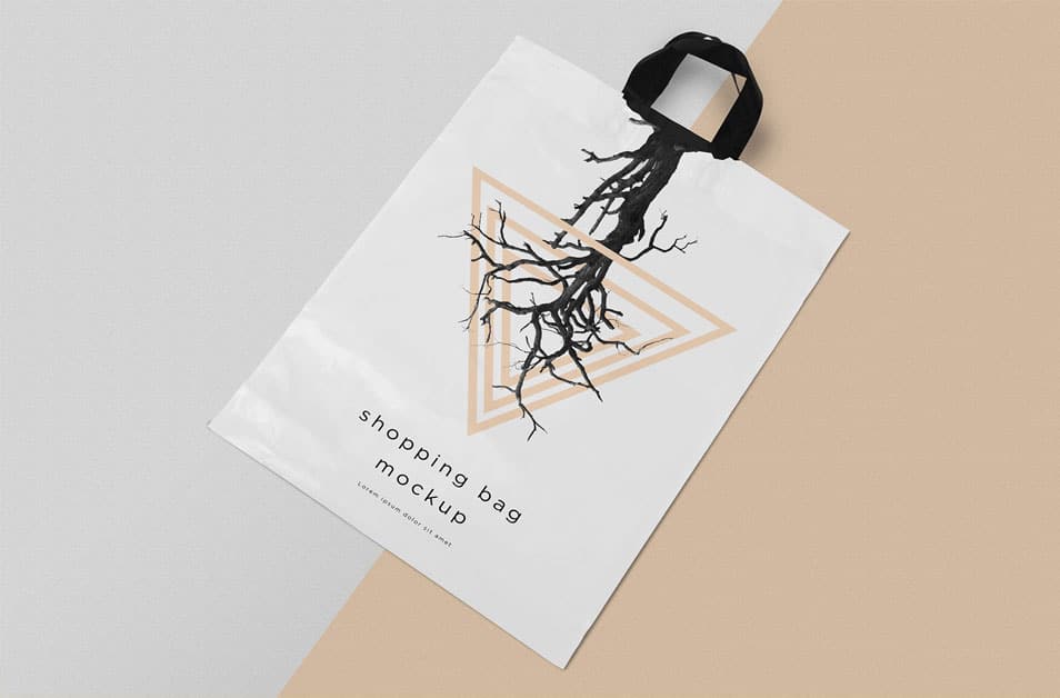 Free Polythene Shopping Bag Mockup